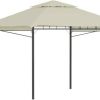 vidaXL Gazebo tetto doppio estendibile (3x3x2,75 m)crema Gazebi