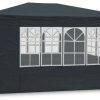 MaxxGarden Folding gazebo 3 x 4 m 12 m² with 4 side panels waterproof UV protection 50+ anthracite Gazebi