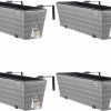 Casaria Polyrattan Flower Boxes 4 pcs.Grey Vasi da fiori